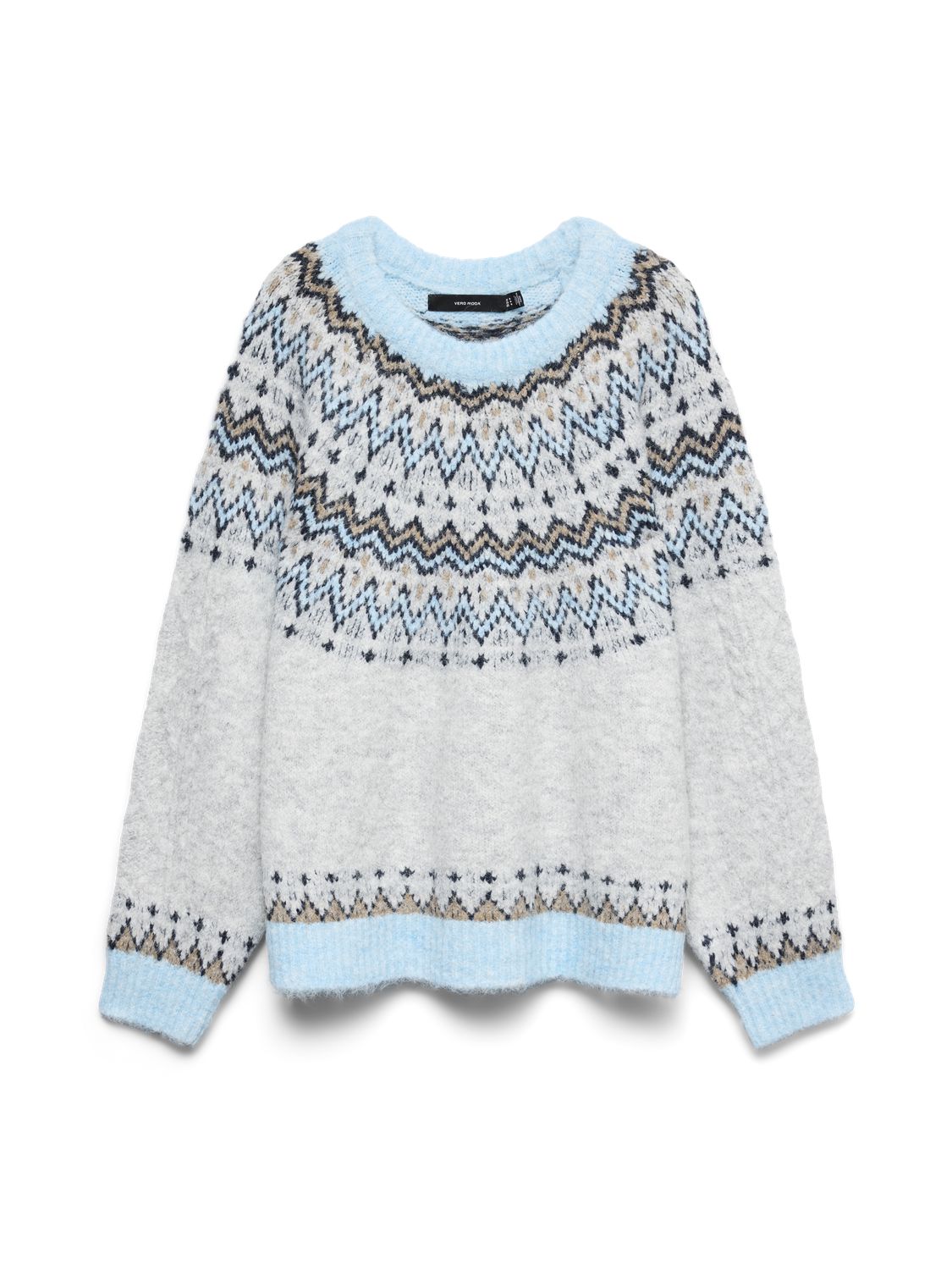 Vmjuliana Ls O-Neck Pullover Boo Grå