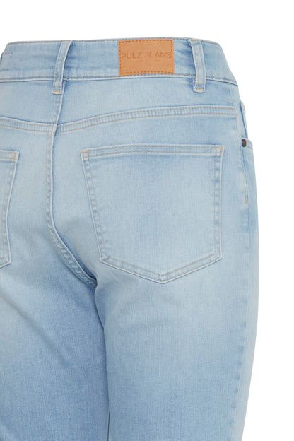 Pzbecca Uhw Bootcut Leg Blå
