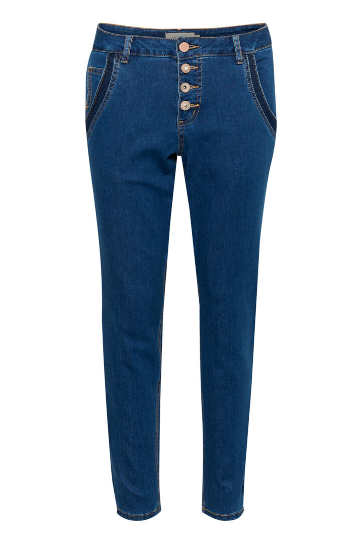 CRSOYRA 7/8 jeans Baiily fit Blå