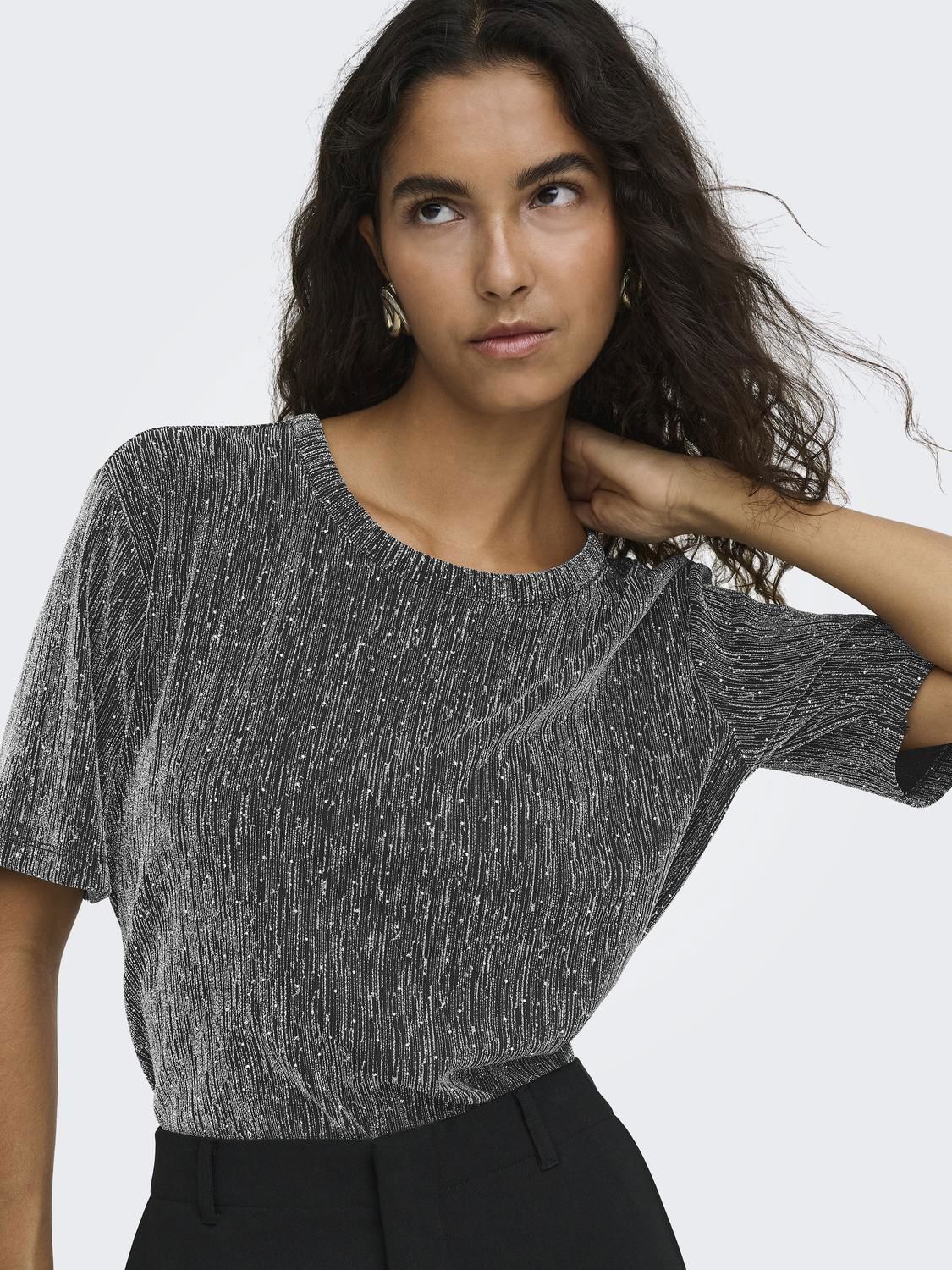 Jdykashmere S/s O Neck Top Jrs Grå