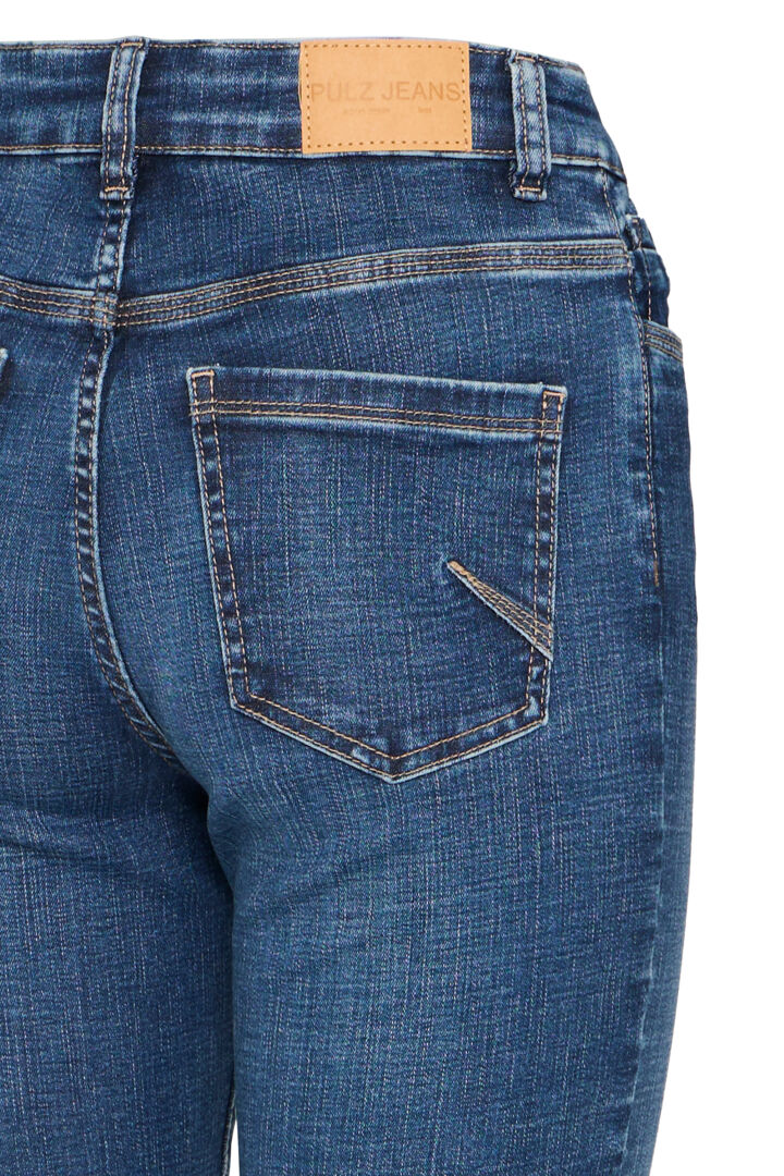 Pzbailiey Hw Jeans Bootcut Leg Medium Blue Denim
