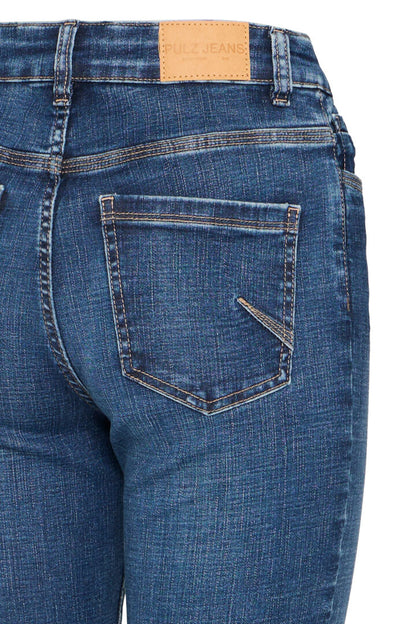 Pzbailiey Hw Jeans Bootcut Leg Medium Blue Denim