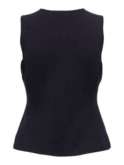 Onlibi Button Sl Vest Cc Knt Blå