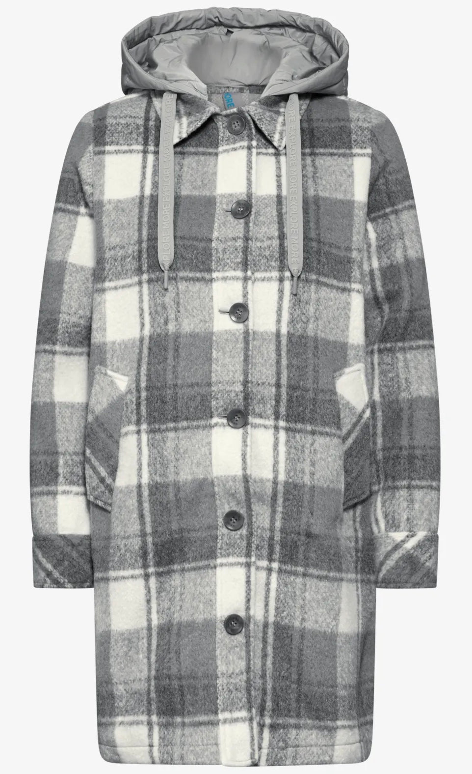 LONG OVERSHIRT JACKET Grå