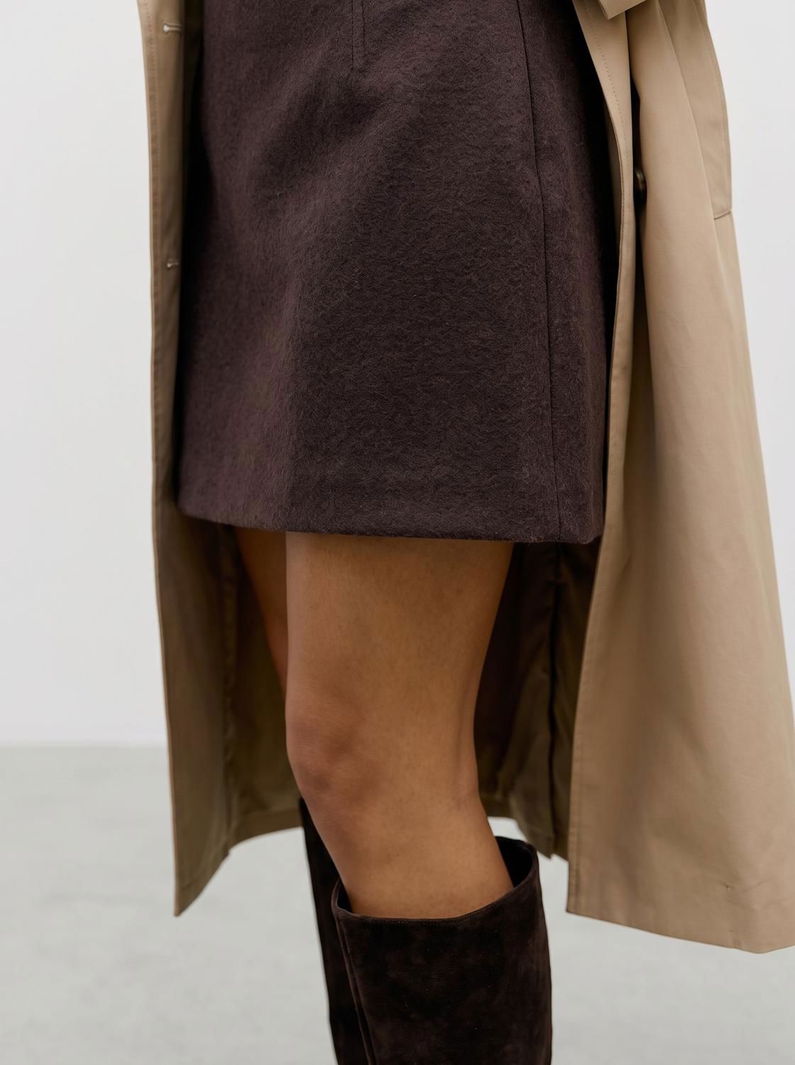 Vmfortuneallison Hw Short Skirt Ga Noos Brun