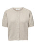 Jdynadine S/s Glitter Cardigan Knt Beige