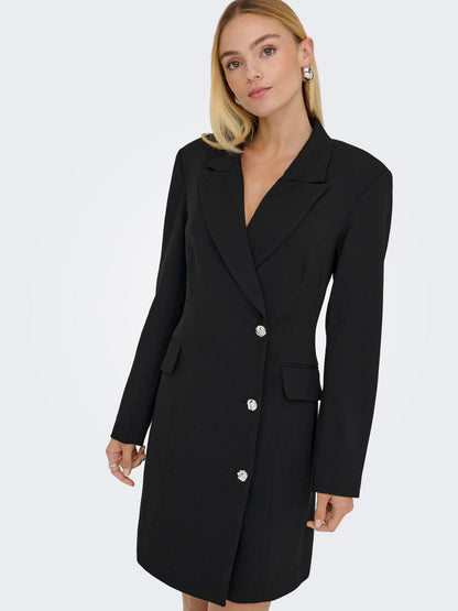 Jdyjanet L/s Blazer Dress Tlr Svart
