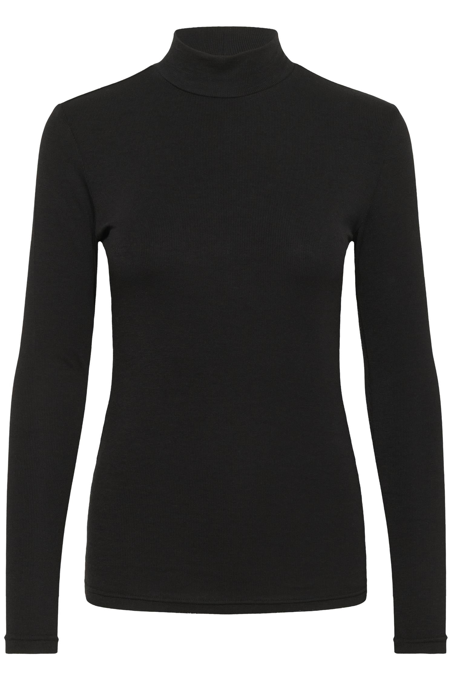 Kaiben Roll Neck T-Shirt Black Deep