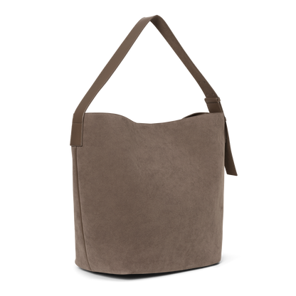 Day Imitation Suede Tote Brun