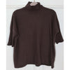 Highneck shortsleeved knit Brun