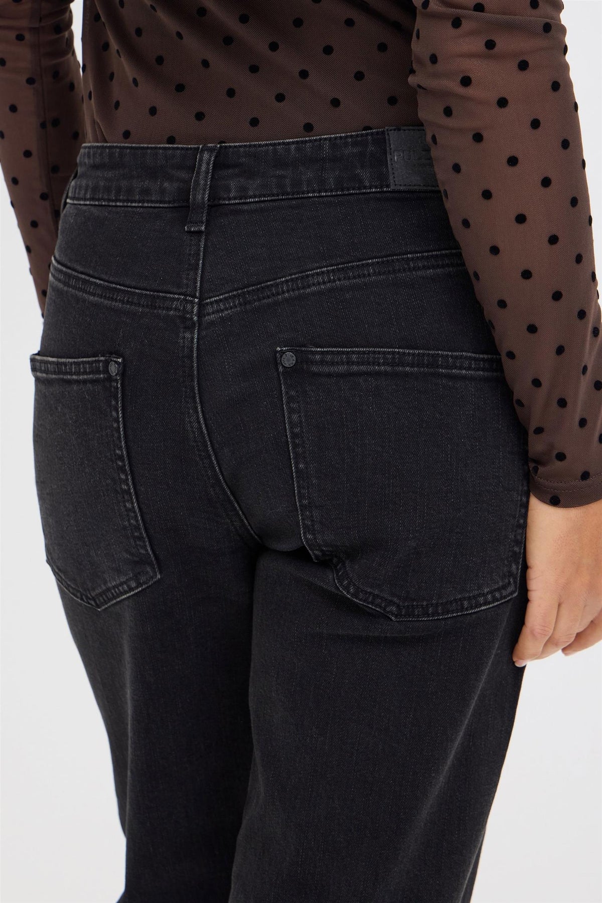 Pzfelizia Hw Jeans Tapered Leg Sort