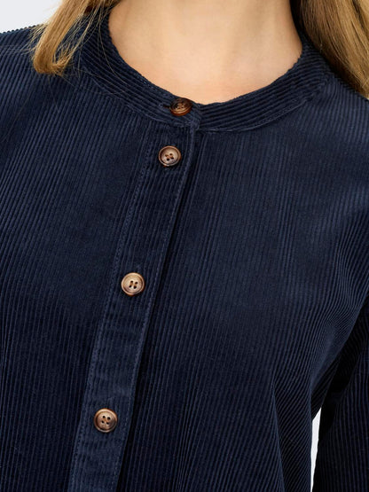 Jdyshiraz L/s Dress Wvn Dia Mørkeblå
