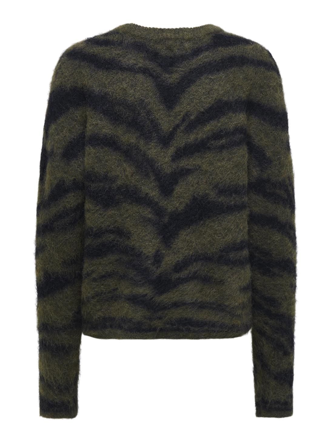 Jdycecilie L/s On Animal Pullover Knt Brun