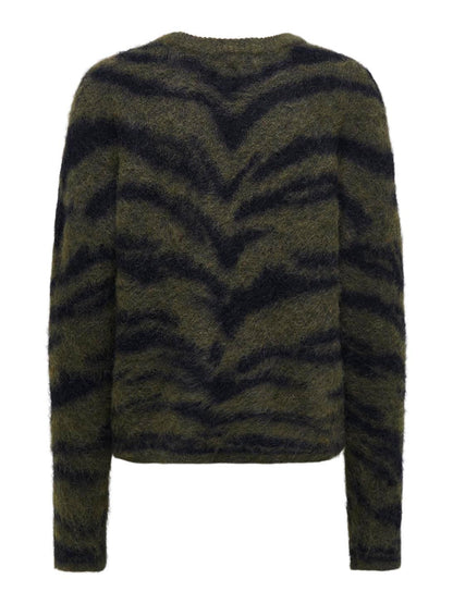 Jdycecilie L/s On Animal Pullover Knt Brun