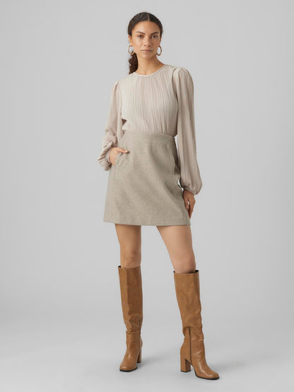 VMFORTUNEALLISON HW SHORT SKIRT GA NOOS Lysebrun