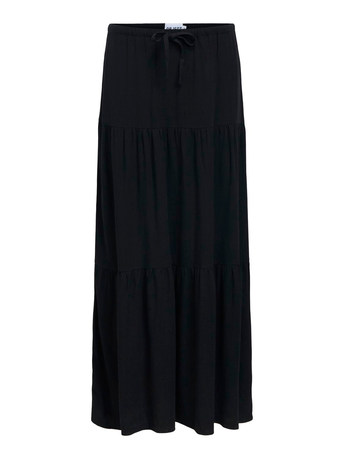 Objsanne Mw Long Layer Skirt Noos Sort