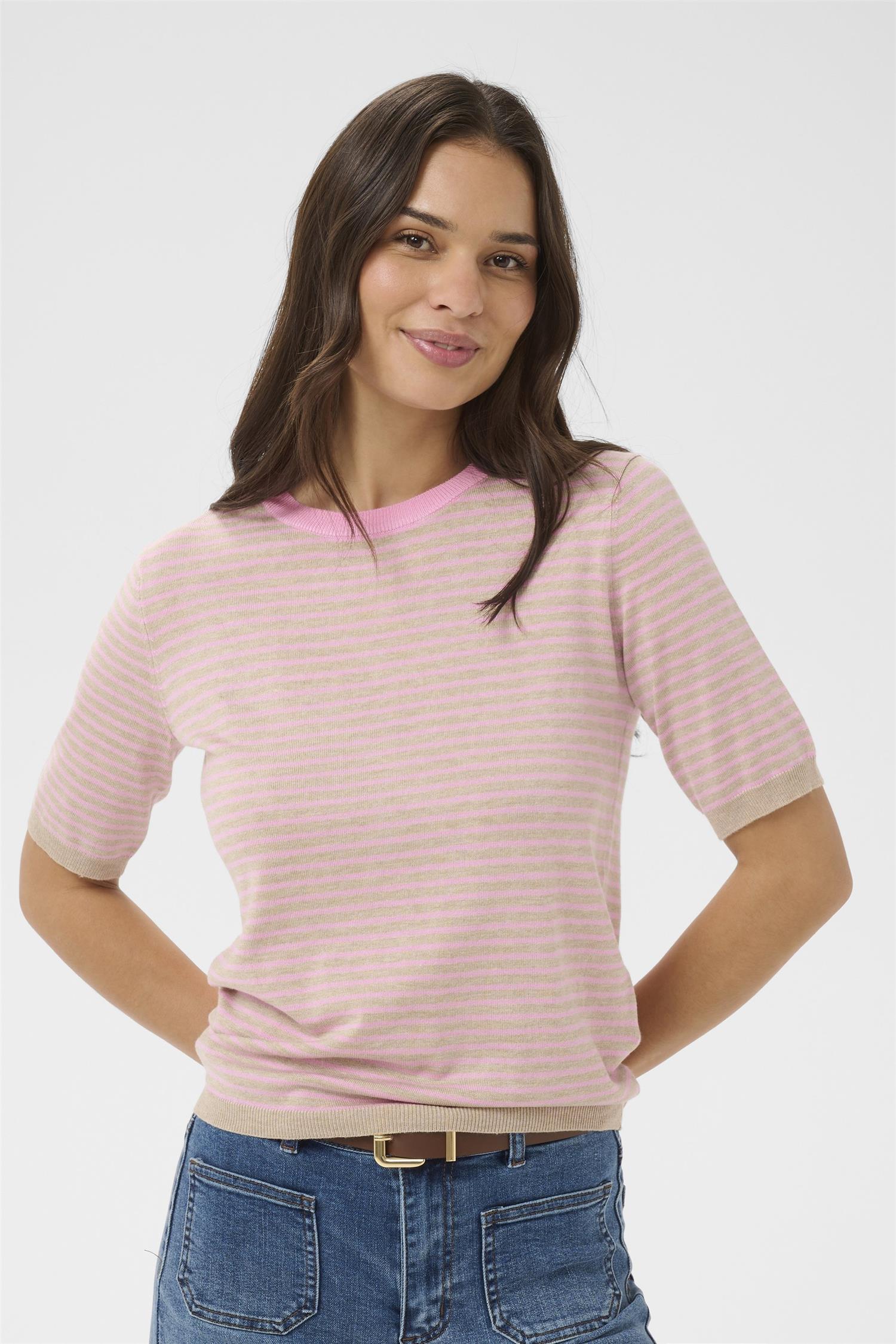 Kalizza Narrow Striped Pullover Rosa