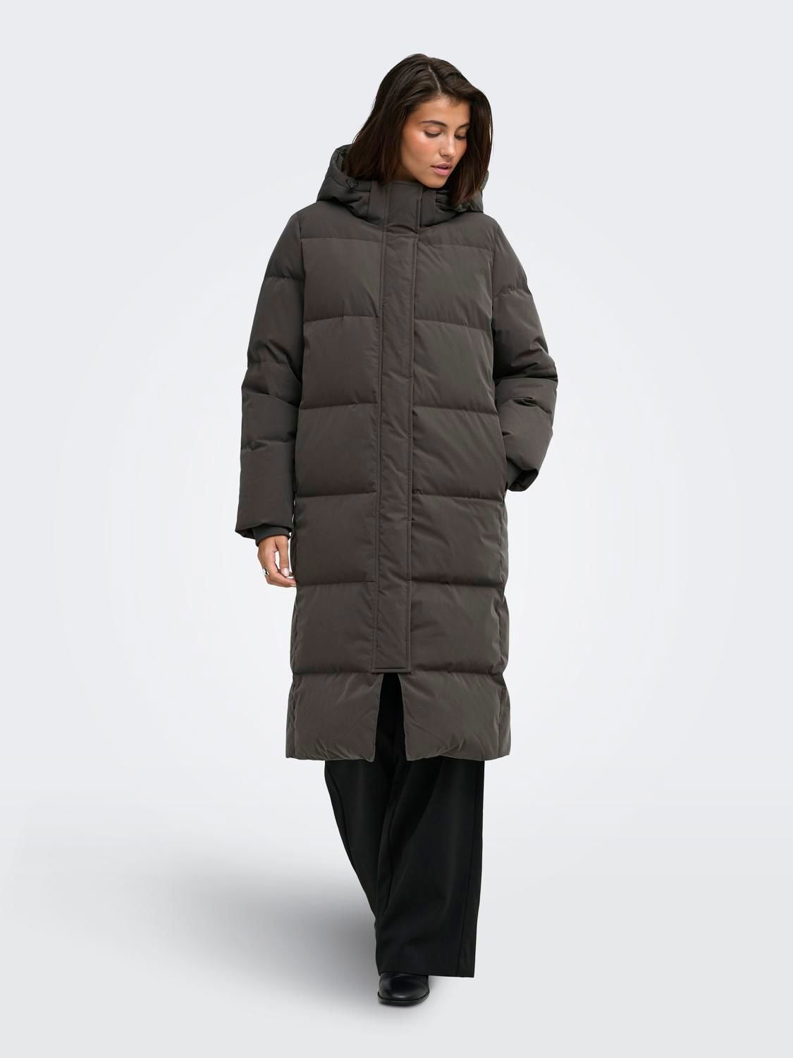 Jdyvictory Long Down Puffer Otw Noos Brun