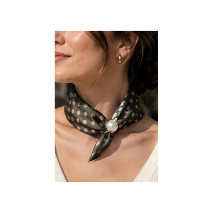 SCARF SMALL DOTS&amp;PEARL Grønn