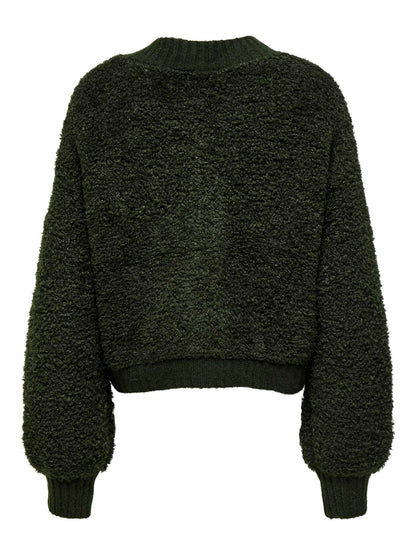 Jdyeira Life L/s Oneck Cardigan Knt Noos Mørkegrønn