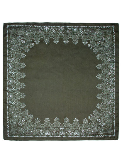 Skjerf M/kant 70x70 Grønn