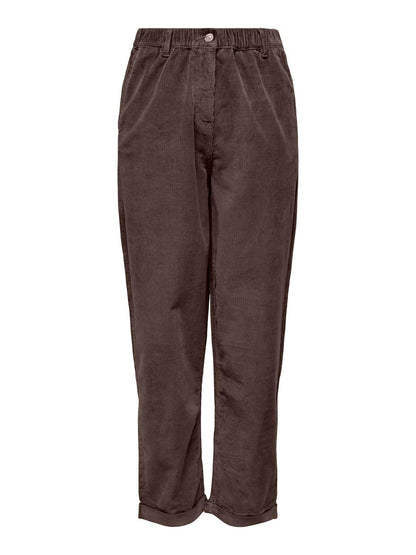 Onlflora Mw Ela Cord Carot Pant Pnt Noos Brun