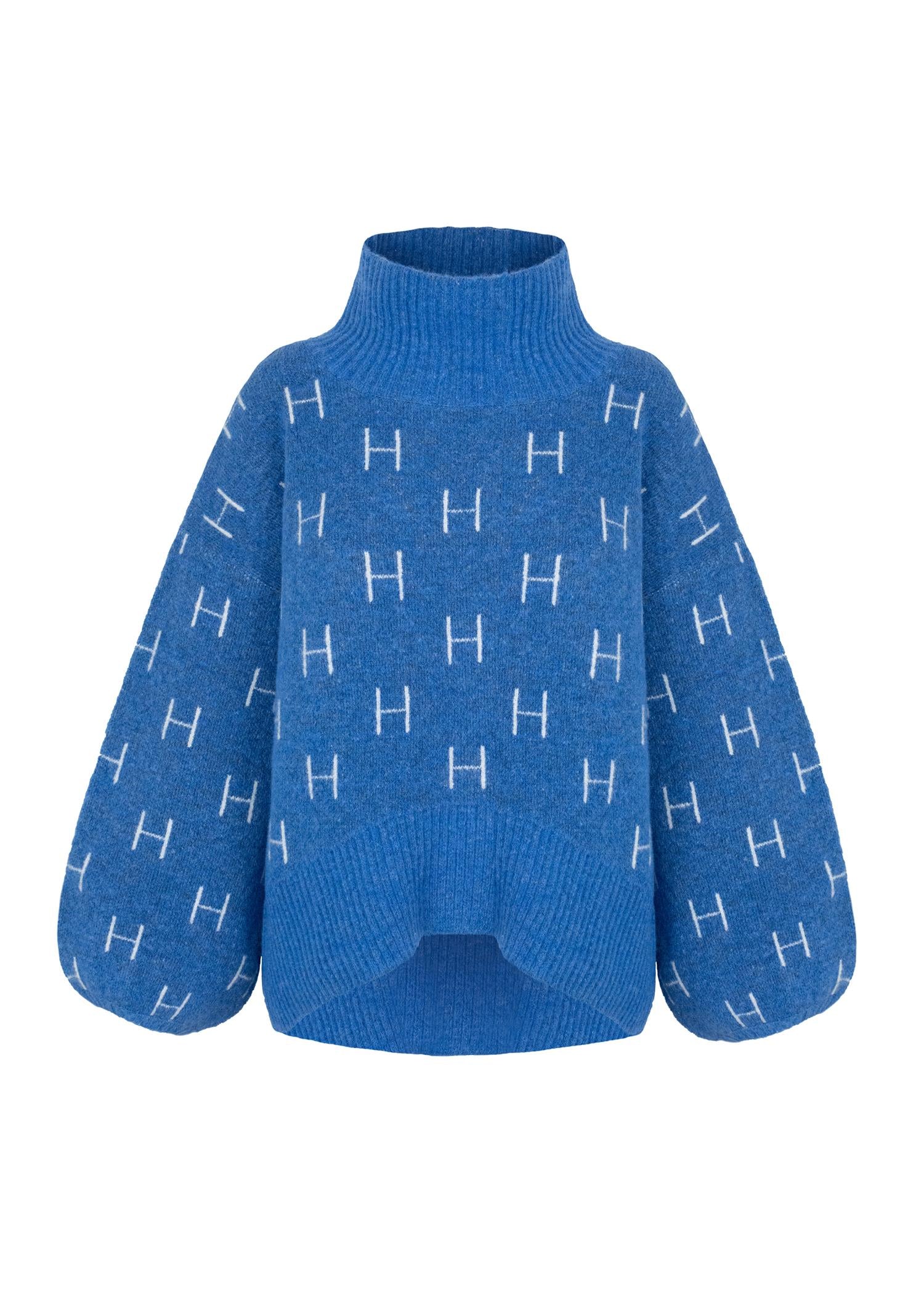 Fam Short Sweater Blå