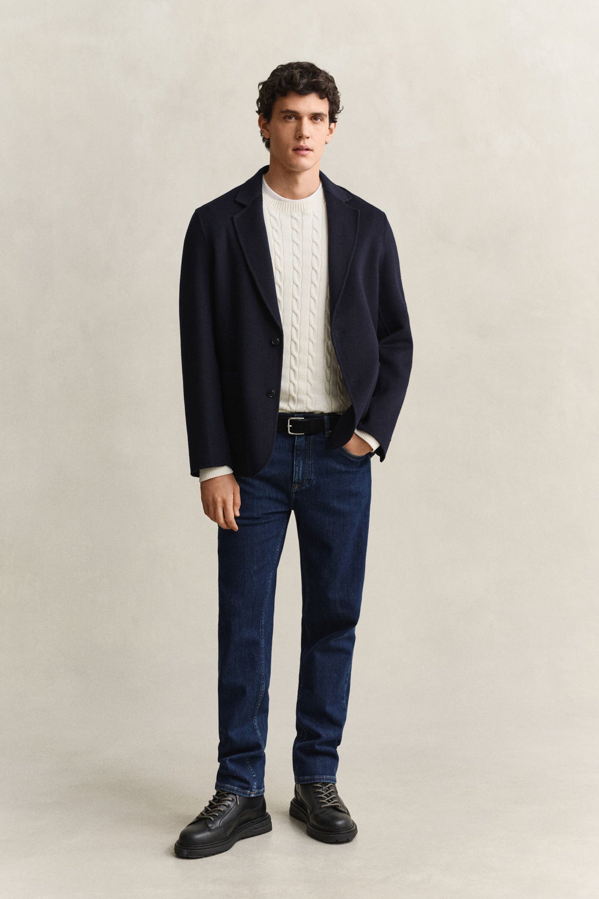 Jeans Med Regular Fit Blå