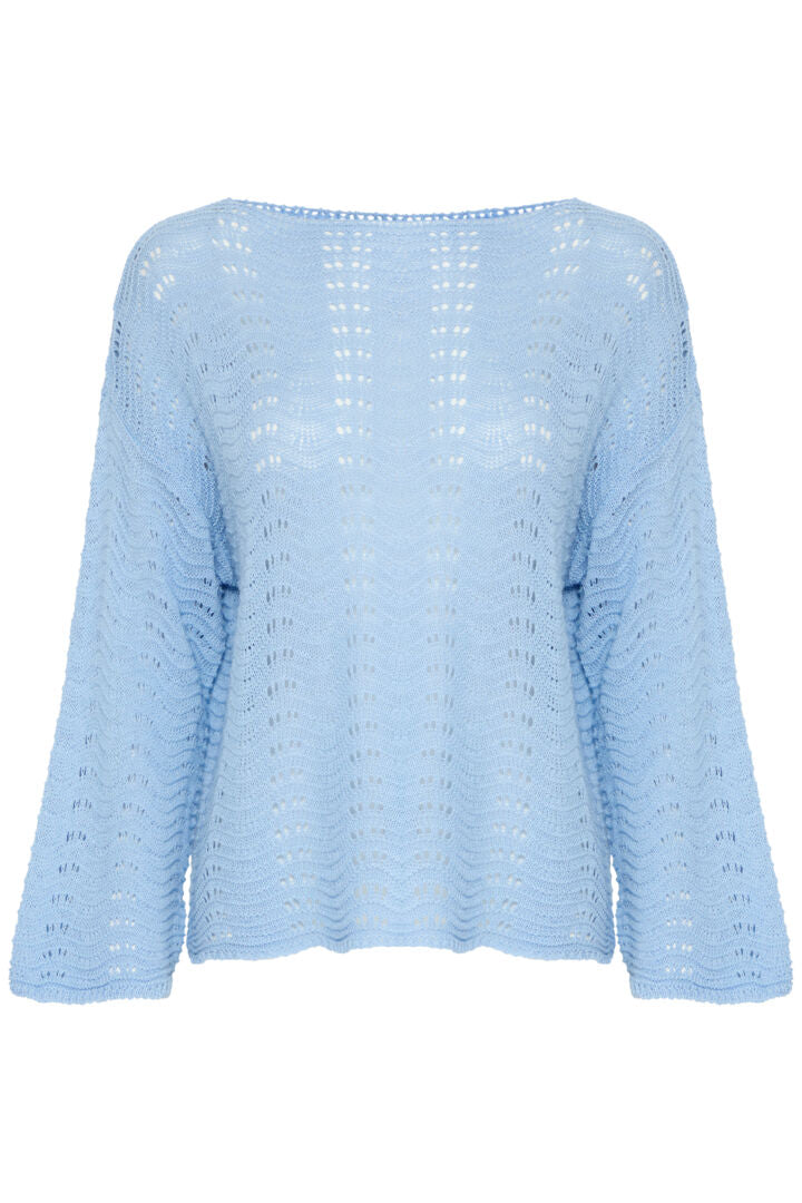 SBGAJA KNIT BLOUSE Lyseblå