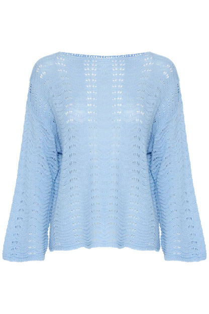 SBGAJA KNIT BLOUSE Lyseblå