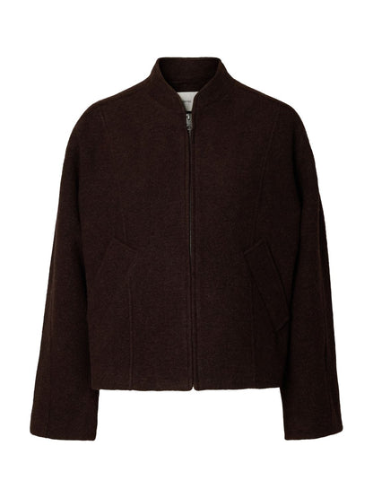 Slwjacqueline Wool Blend Jacket Noos Brun