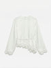 Vmmiro Ls Lace Top Wvn Hvit