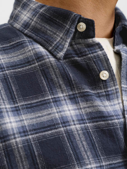 Jjefield Check Shirt Ls Sn Blå