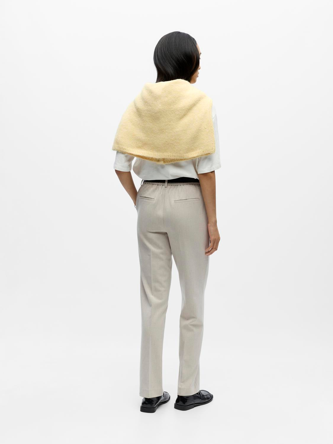Objlisa Mw Straight Pant Noos Beige