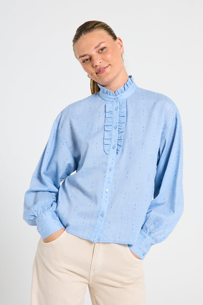 FQRAYA-SHIRT Jeansblå