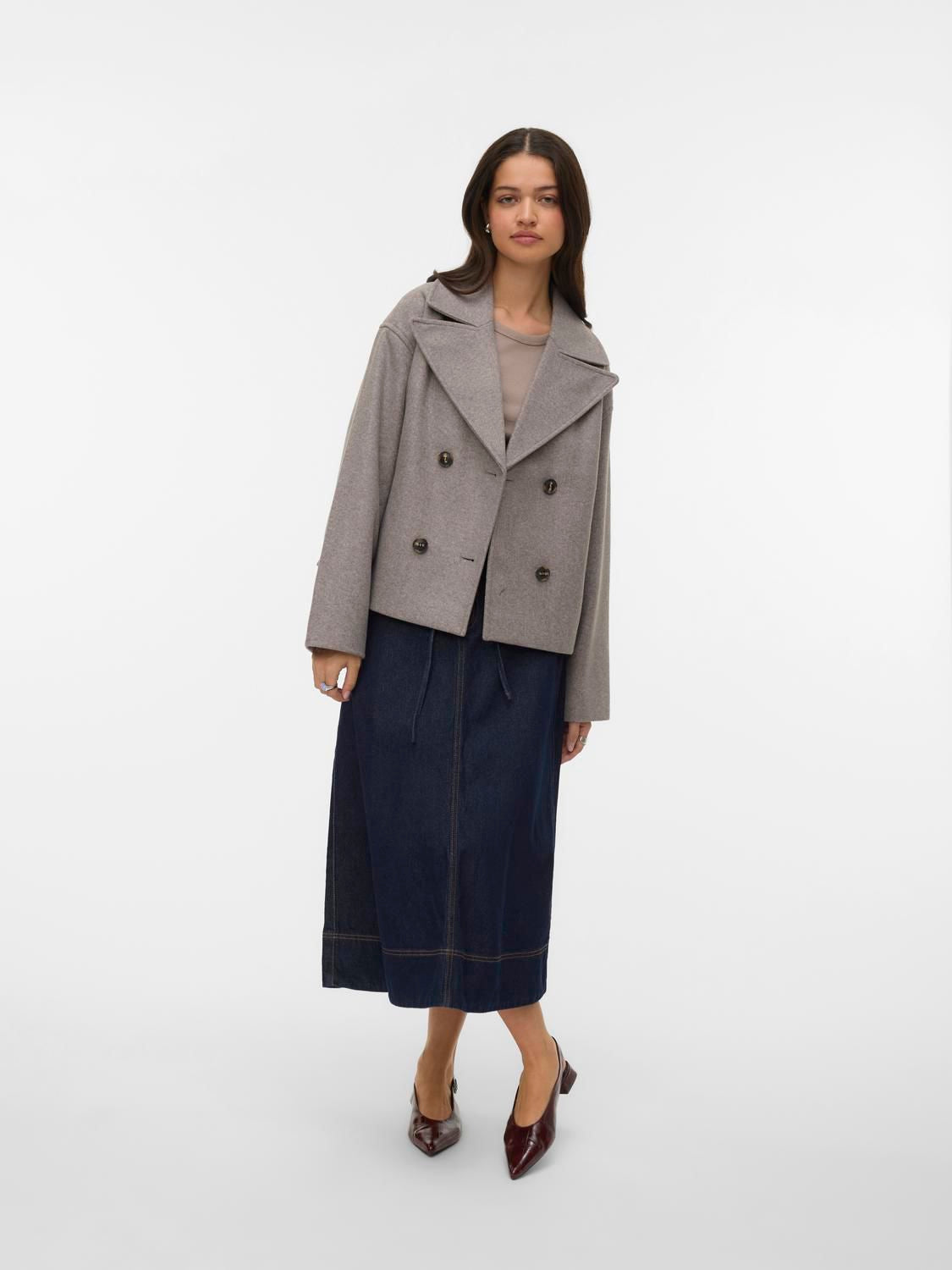 Vmvinceline Short Jacket Noos Beige
