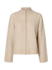 Slwlulu Cable Ls Knit Zipper Cardigan Beige