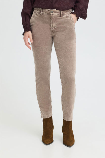 Pzfiba Hw Pant Skinny Leg Brun