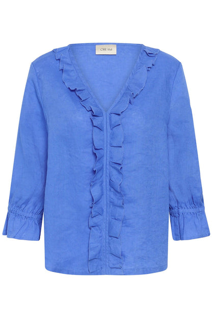 Crbellis Frill Blouse Blå