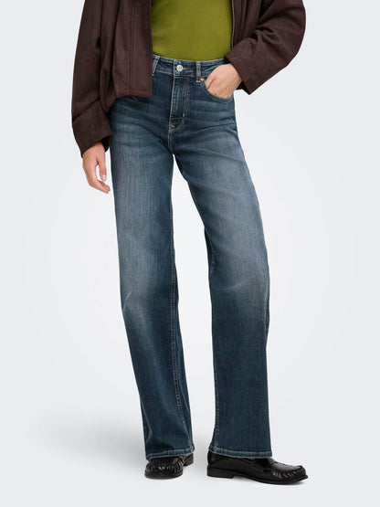 Onlmadison Blush Hw Wide Dnm Dot529 Noos Blå
