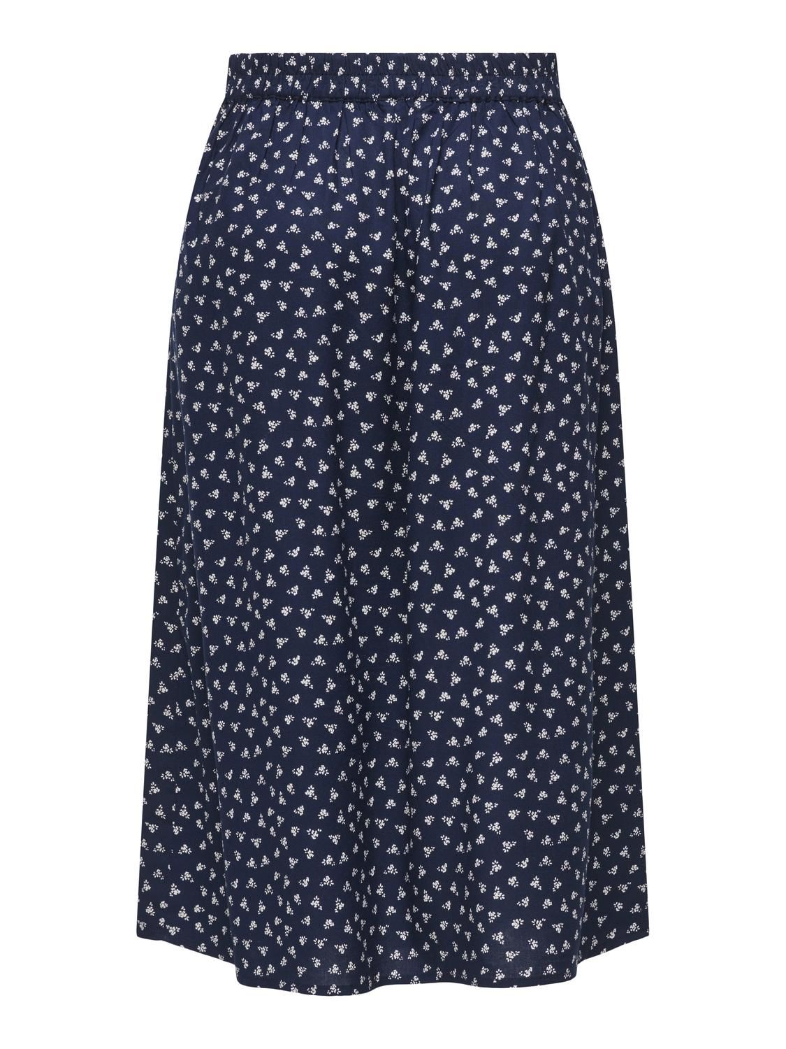 Onlmilano Aop Life Long Skirt Wvn Noos Blå