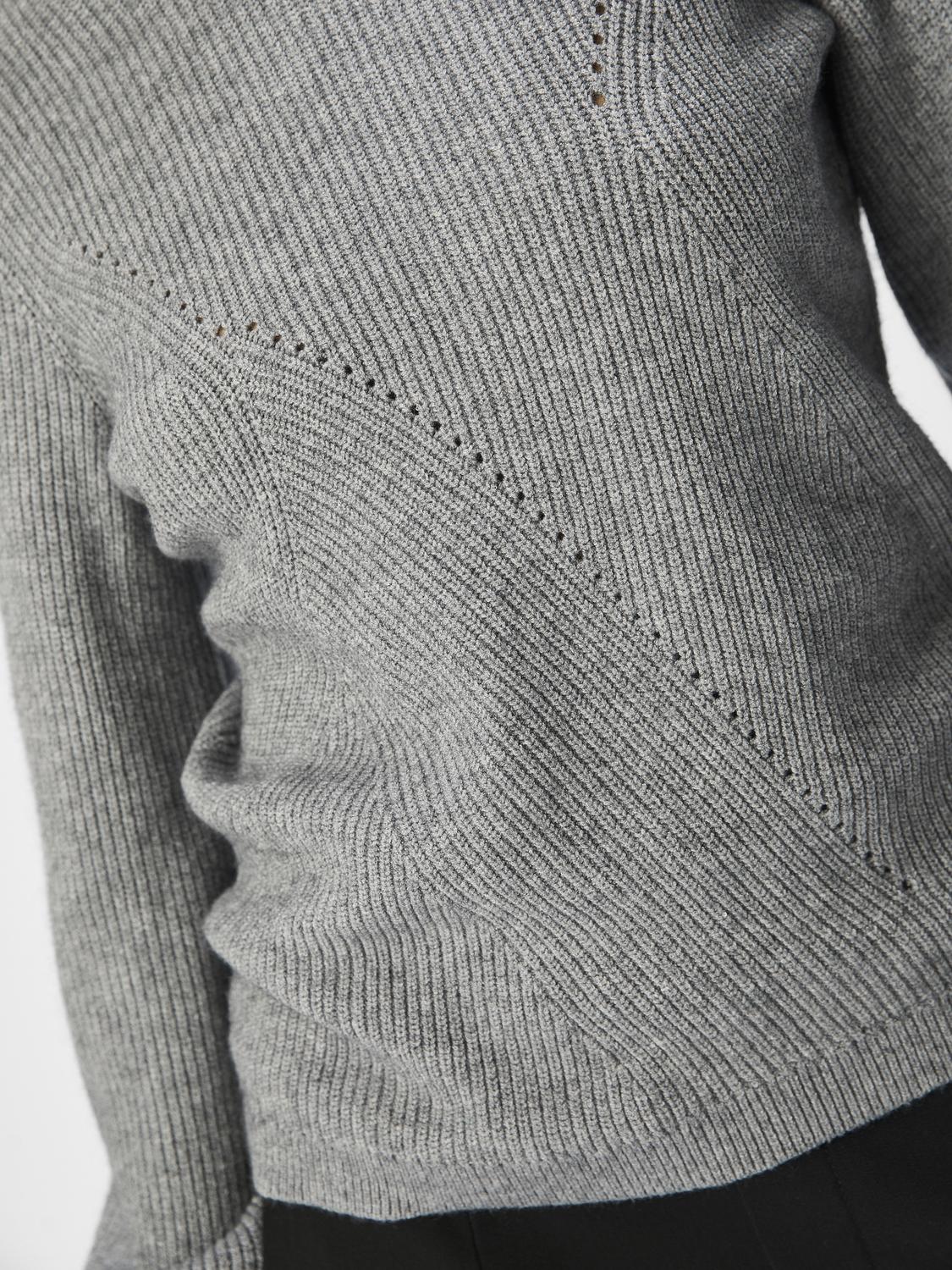 Objditte Re L/s Knit Pullover Noos Mellomgrå