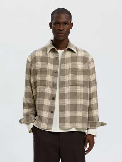 Slmole-Pablo Wool Blend Overshirt Noos Grå