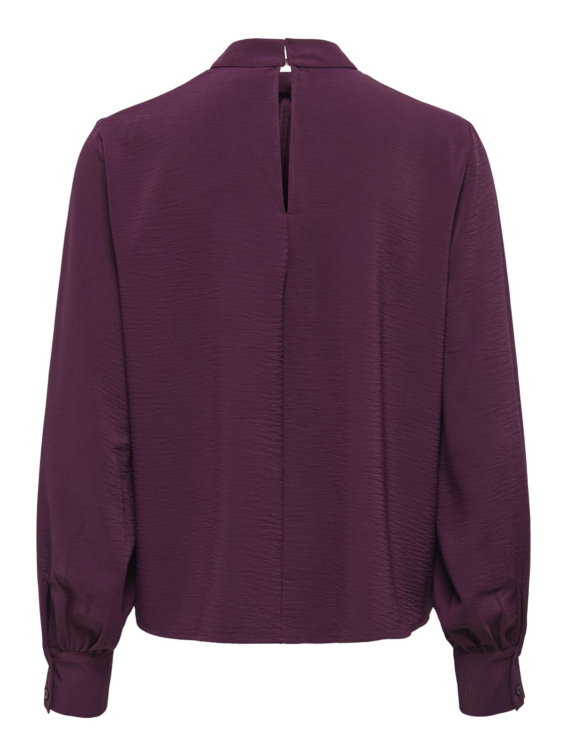 Jdyaya L/s Hn Top Wvn Dia Mørkelilla