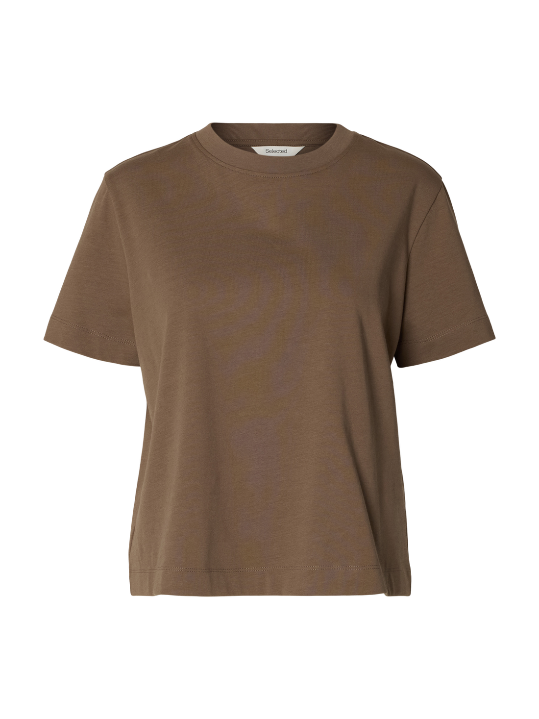 Slwessential Ss Boxy Tee Noos Beige