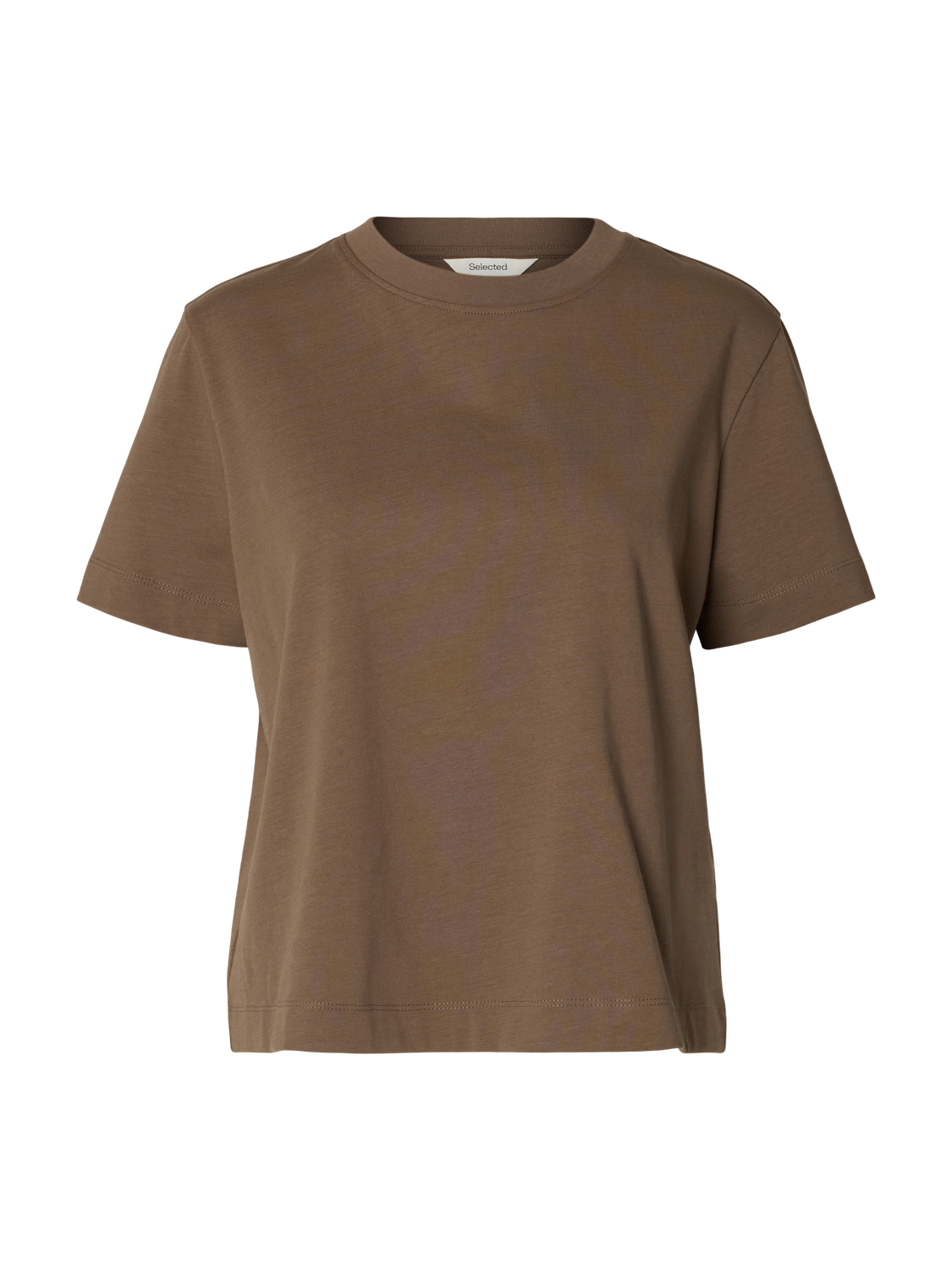 Slwessential Ss Boxy Tee Noos Beige