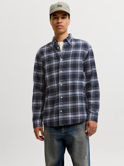 Jjefield Check Shirt Ls Sn Blå