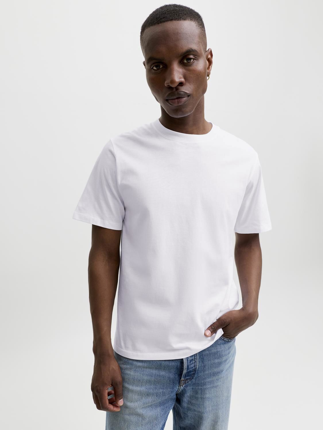 Jororganic Basic Tee Ss O-Neck Noos Hvit