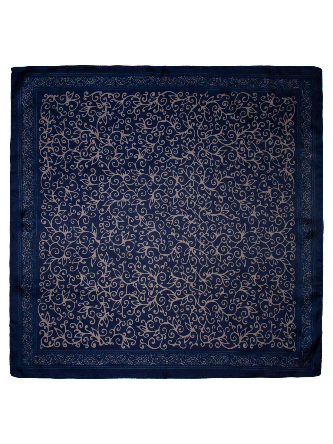 Skjerf wienermønster 70x70cm Marine
