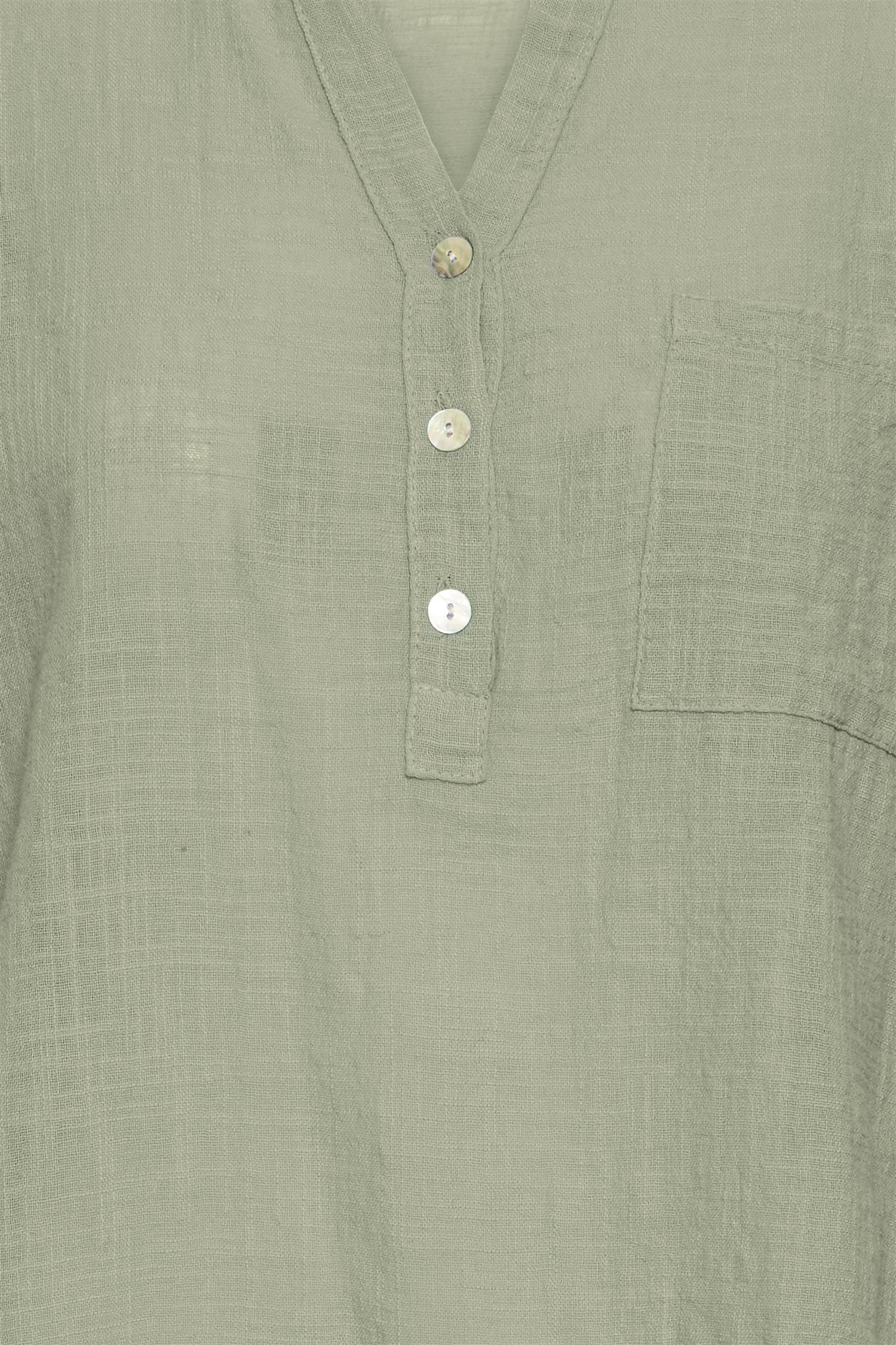 SBALEXA SOLID BLOUSE 2 Grønn